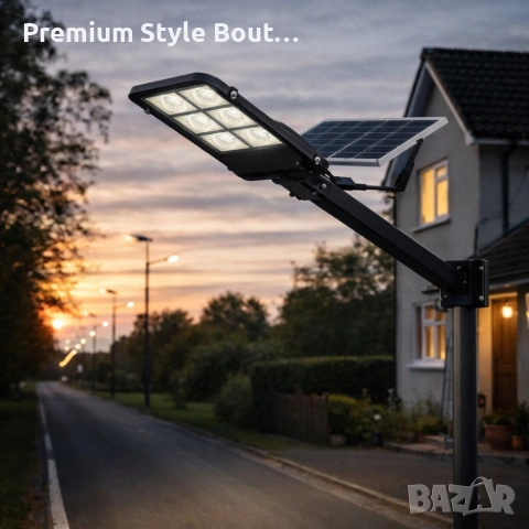 Соларна улична лампа Lylu 2400W с отделен панел и дистанционно управление, снимка 5 - Соларни лампи - 53801449