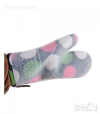 02888 Готварска ръкавица от текстил със силиконово покритие, снимка 5 - Аксесоари за кухня - 34267233