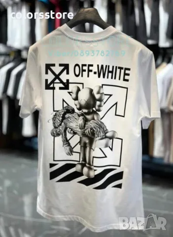 Мъжка бяла тениска Off White код Br259, снимка 2 - Тениски - 39632336
