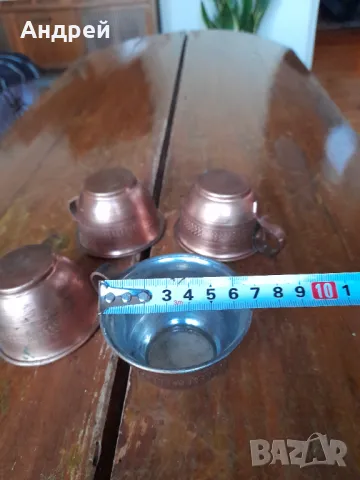 Стари медни, бакърени чаши, снимка 6 - Други ценни предмети - 48996174