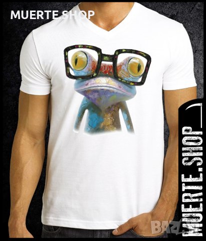 Тениска с щампа FROG GLASSES, снимка 1