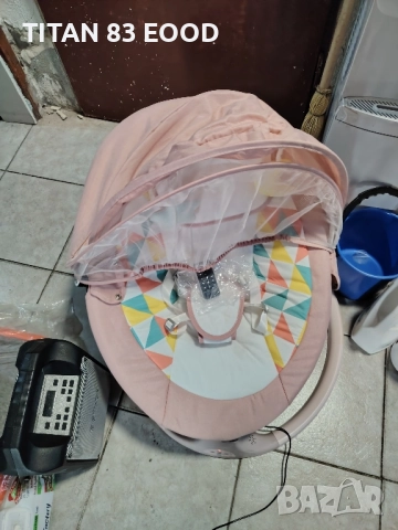 Електрическа бебешка люлка 3в1, с мрежа против комари, снимка 4 - Други - 51654914