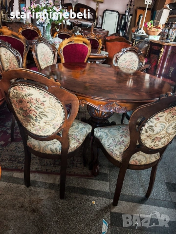 Бароков трапезен комплект , снимка 3 - Маси - 53641340