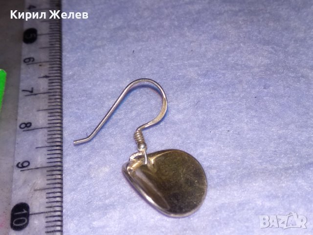 ЕЛЕГАНТНА ШИКОЗНА СНЕЖНОБЯЛА ЛЪСКАВА СРЕБЪРНА АРТ ОБЕЦА ПОЛИРАНО СРЕБРО 925 ПРОБА РЪЧНА РАБОТА 38752, снимка 6 - Обеци - 41741069