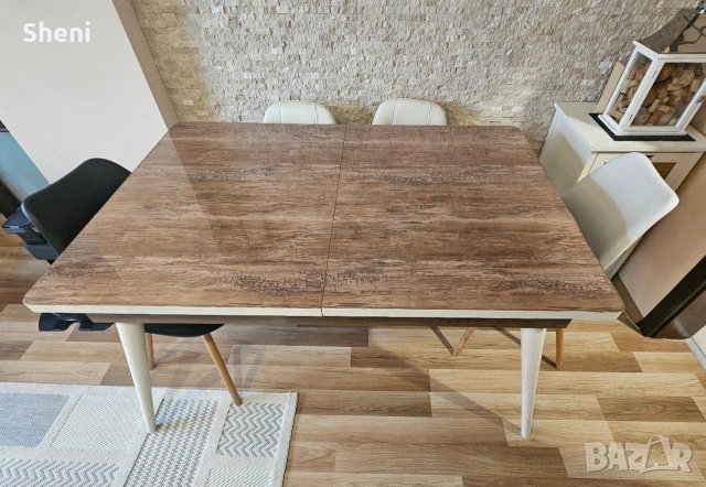 Трапезна разтегателна маса 90х78х140/178,5 см., снимка 3 - Маси - 53218789