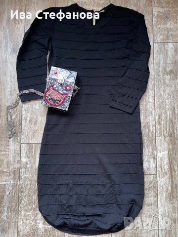 Нова елестична елегантна бандажна черна парти рокля изчистен класически модел , снимка 14 - Рокли - 39576816