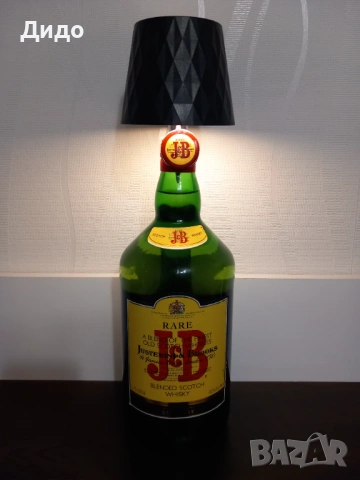 Сензорна LED лампа /черна/ за бутилка с акумулаторна батерия