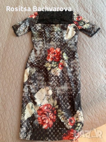 Елегантна рокля с 3/4 ръкав, М размер, снимка 8 - Рокли - 35985484