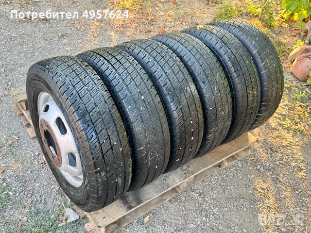 6бр.Джанти 16" 6x170+НОВИ ЗИМНИ ГУМИ Uniroyal 195/75/16C за бус ДВОЙНИ  ГУМИ Iveco Daily(2000-2026)
