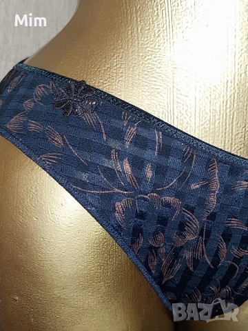 MARIE JO 42 Черна сатенена бикина на цветя , снимка 6 - Бельо - 52313753