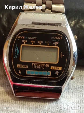 Винтидж електтронен часовник STEMPO рядък за КОЛЕКЦИОНЕРИ 43935, снимка 2 - Антикварни и старинни предмети - 53492815
