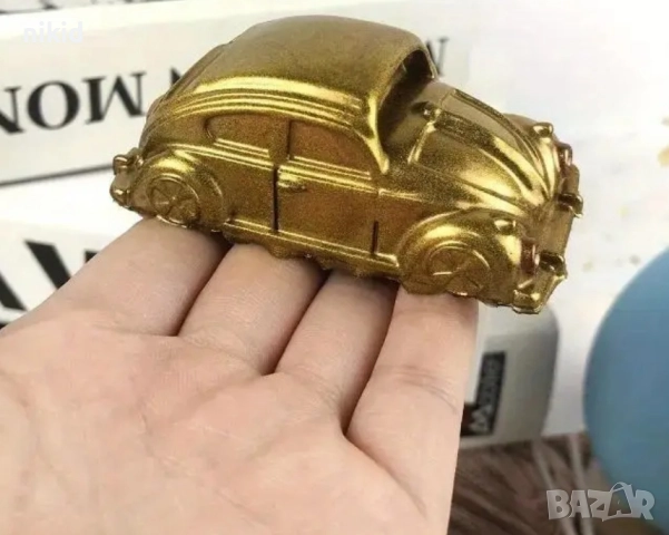 3d Автомобил кола тип Beetle силиконов молд форма фондан шоколад гипс смола свещ, снимка 2 - Форми - 51956548