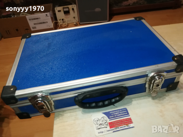 АЛУМИНИЕВ КУФАР-СИН МАРКОВ ЗА АУДИО ИЛИ ДРУГО 2303242042, снимка 3 - Антикварни и старинни предмети - 44913824