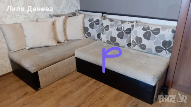 Разтегателен диван с лежанка 250 лв., снимка 1
