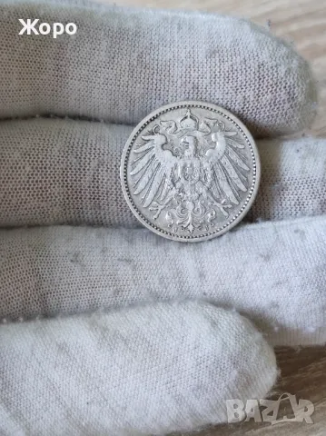 1 марка 1904 година "J" Германия , снимка 2 - Нумизматика и бонистика - 49702752