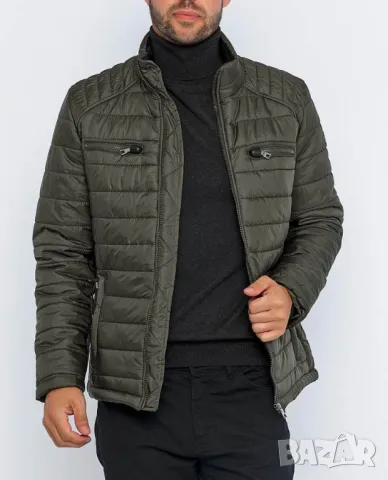 Мъжко ватирано яке в кави Basic&More - M