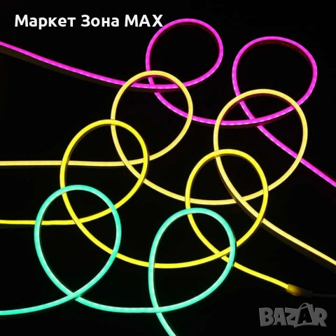 RGB Ярка LED Лента с неонови цветове и дистанционно управление, снимка 5 - Лед осветление - 52863777