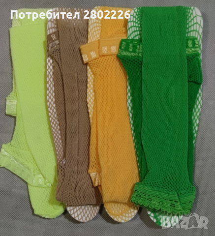 Дамски 3/4 едноцветни чорапи ситна мрежа., снимка 4 - Дамски чорапи - 44605132