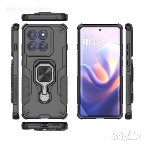 WANLONFENG Защитен калъф с Протектор за Motorola Edge 60 Pro 5G | Удароустойчив PC+TPU, Стойка, Темп, снимка 8 - Калъфи, кейсове - 53097482