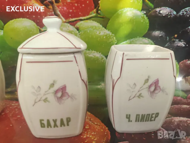 	Старинни порцеланови съдове за подправки, олио, оцет, снимка 4 - Аксесоари за кухня - 49989066
