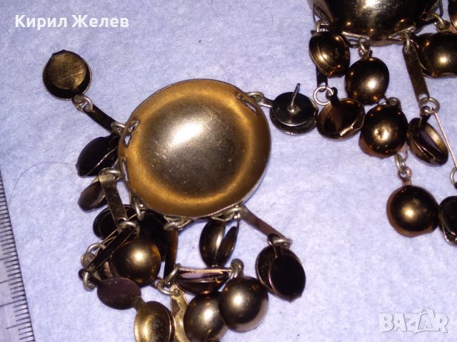 ЗЛАТИСТИ АРТИСТИЧНИ МЕСИНГОВИ ВИНТИДЖ АРТ ОБЕЦИ 38717 , снимка 8 - Обеци - 41761501