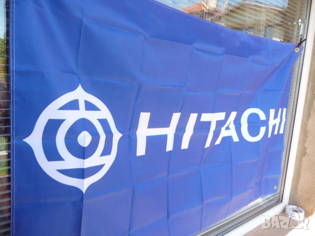 Hitachi знаме флаг Хитачи касетофони касетки видео ретро синьо музика касета декове аудио техника , снимка 2 - Декорация за дома - 39749358