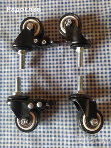 Комплект колела за колички , стелажи и други , снимка 2 - Други стоки за дома - 50638085