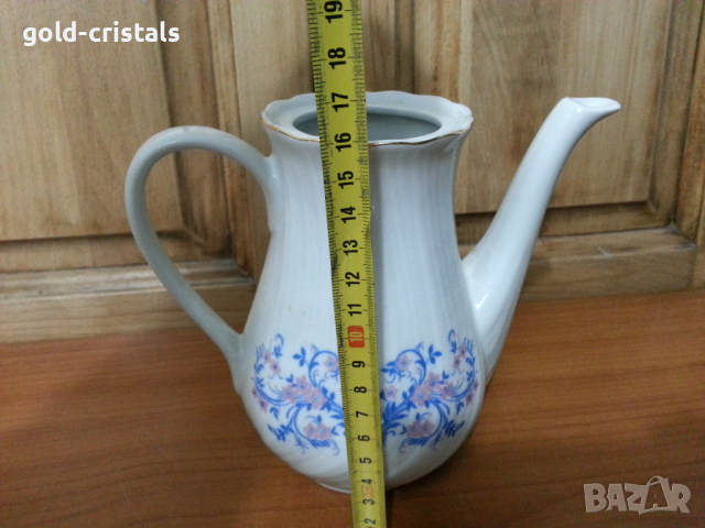 Стар български порцелан чайник кана, снимка 2 - Антикварни и старинни предмети - 36200828