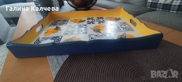 Поднос с лимони 🍋, снимка 4 - Декорация за дома - 53302209