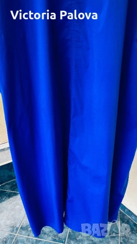 Яркосиня дълга рокля COS  Швеция, снимка 3 - Рокли - 52105066