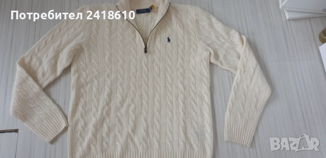 POLO Ralph Lauren Cable Wool Half Zip Jumper Mens Size M / L НОВО! ОРИГИНАЛ! Мъжкa Жилетка с 3/4 Цип, снимка 10 - Пуловери - 52352840