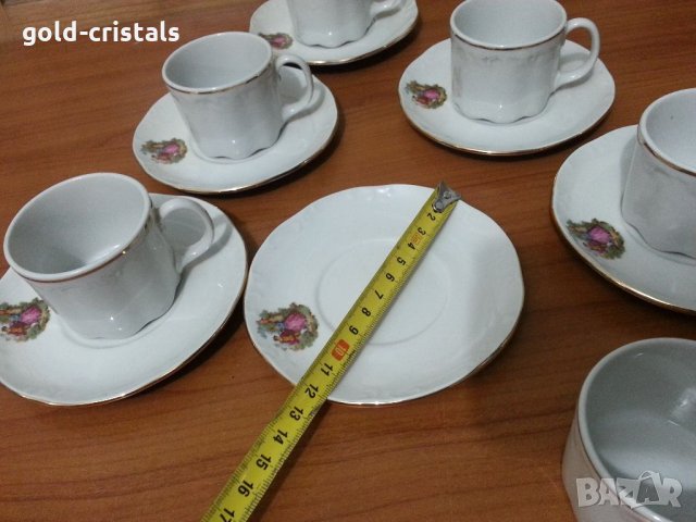 Стар български порцелан чаши и чинийки за кафе, снимка 8 - Антикварни и старинни предмети - 34338418