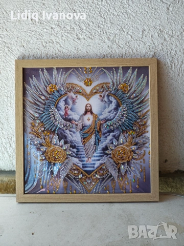 Готов частично облепен диамантен гоблен , снимка 2 - Гоблени - 53828373