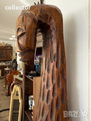 Африканска дървена маска / фигура. №7557, снимка 8 - Антикварни и старинни предмети - 52246554