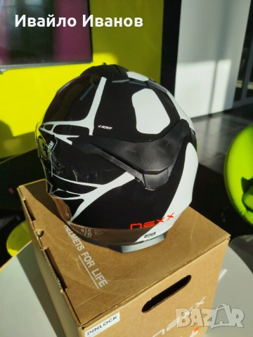  Каска Nexx Y100 B-side Black.White Размер L, снимка 3 - Аксесоари и консумативи - 53497303