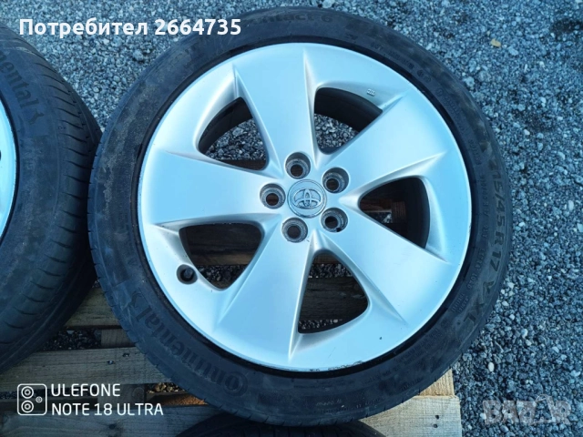 Лети джанти с гуми Toyota 5/100/17, снимка 10 - Гуми и джанти - 52286114