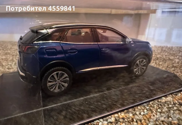НОВ Norev Peugeot 3008 Преди Фейслифт 1:43 Тъмно Син , снимка 2 - Колекции - 56021388