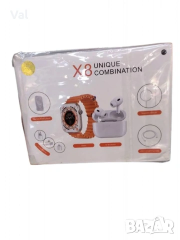 Комплект 8 в 1 с X8 Smartwatch,безжични слушалки,зарядно,кабели,външна батерия, снимка 8 - Безжични слушалки - 53632826