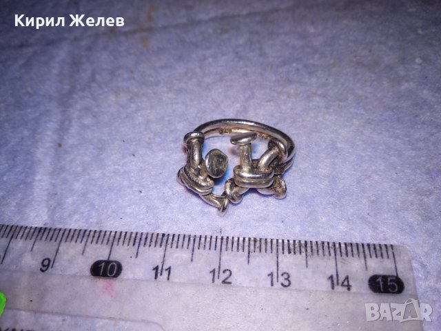 АРТИСТИЧЕН РЯДЪК ДИЗАЙН СРЕБЪРЕН ПРЪСТЕН СРЕБРО 925 РЕГУЛИРУЕМ РЪЧНА МАЙСТОРСКА ИЗРАБОТКА 28661, снимка 11 - Пръстени - 41342276