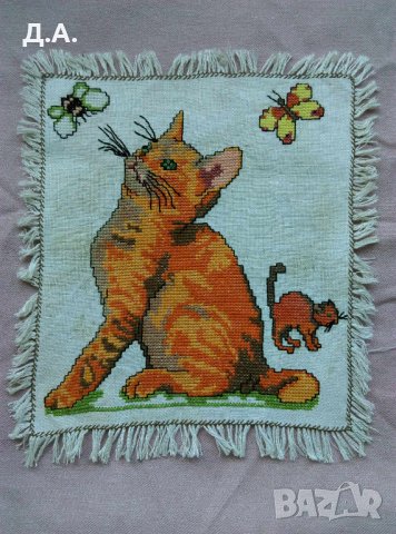 Стара бродерия котета, снимка 8 - Гоблени - 41842999