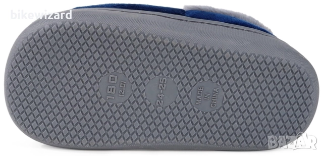 KVbabby Детски плюшени памучни пантофи Зимни Сини EU28/29 НОВИ, снимка 3 - Детски пантофи - 52641780