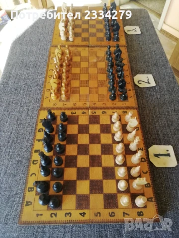 Шах с фигури и професионална дъска от 70-те години,  N:2 дървен шах и фигури, мно., снимка 4 - Шах и табла - 39967228