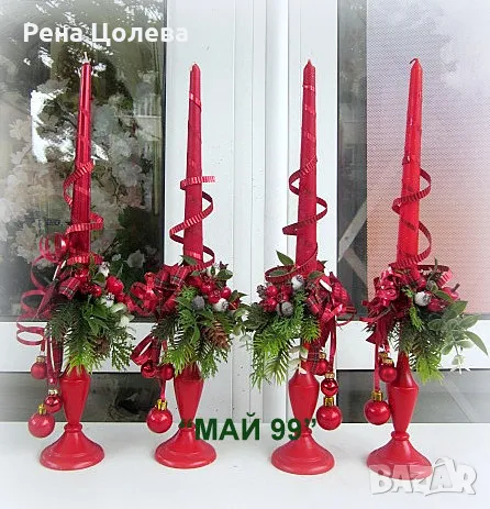 Коледен свещник, снимка 3 - Коледни подаръци - 47405937