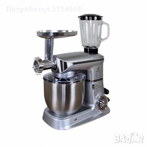 Мултифункционален кухненски робот 3 в 1 Eisenbach – 2000W мощност, купа 6,5 л, снимка 3 - Кухненски роботи - 52381571
