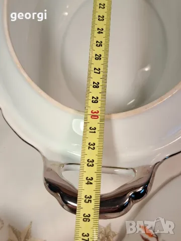 Карловски порцеланов супник солница и сосиера Victoria Czechoslovakia     7/1, снимка 10 - Сервизи - 49900540