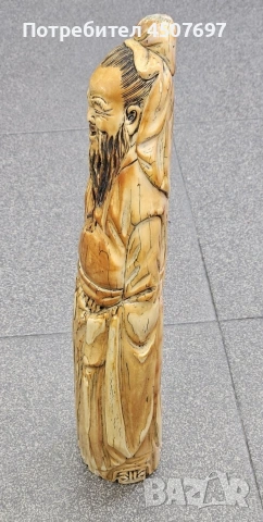 Азиатска фигора от кост., снимка 6 - Антикварни и старинни предмети - 53077023