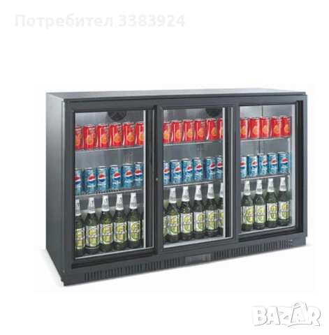 Професионална трикрилна подбарова витрина 