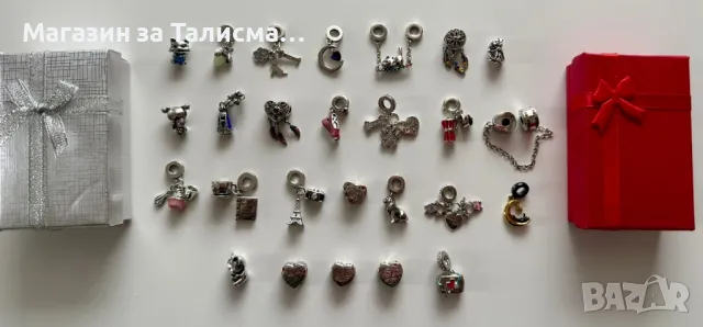 Талисмани подходящи за гривни Пандора - Посребрени от сребро 925, снимка 2 - Гривни - 49323334