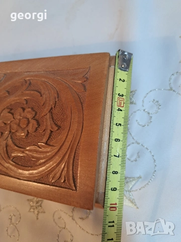 дървена кутия за бижута дърворезба 32/5, снимка 5 - Антикварни и старинни предмети - 53219278