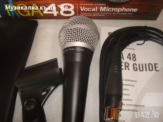 Вокален кабелен динамичен микрофон SHURE PGA48-XLR, снимка 2 - Микрофони - 56295228